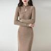 Women Sweater Dress 100% Wool MODERN NEW SAGA Knit Long Pullover Winter Jumpers Wool Long Dress Female