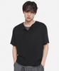 DNSR Layered Henley Neck T-Shirt Black