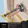 Multifunctional Telescopic Clothes Rack with Strong Suction Cup, Punch-Free Design for Bedroom Storage.