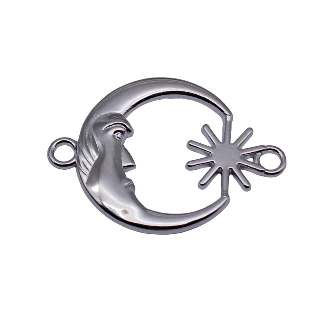 Double Star Connectors Moon For Celestial Themed Bulk Jewelry Findings