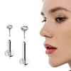 Titanium Steel Direct Plug-in Fashion Thin Rod Labret Replacement Studs with Holes Small Ear Studs Mini Ear Bone Studs Exquisite Nose Stud Niche Style