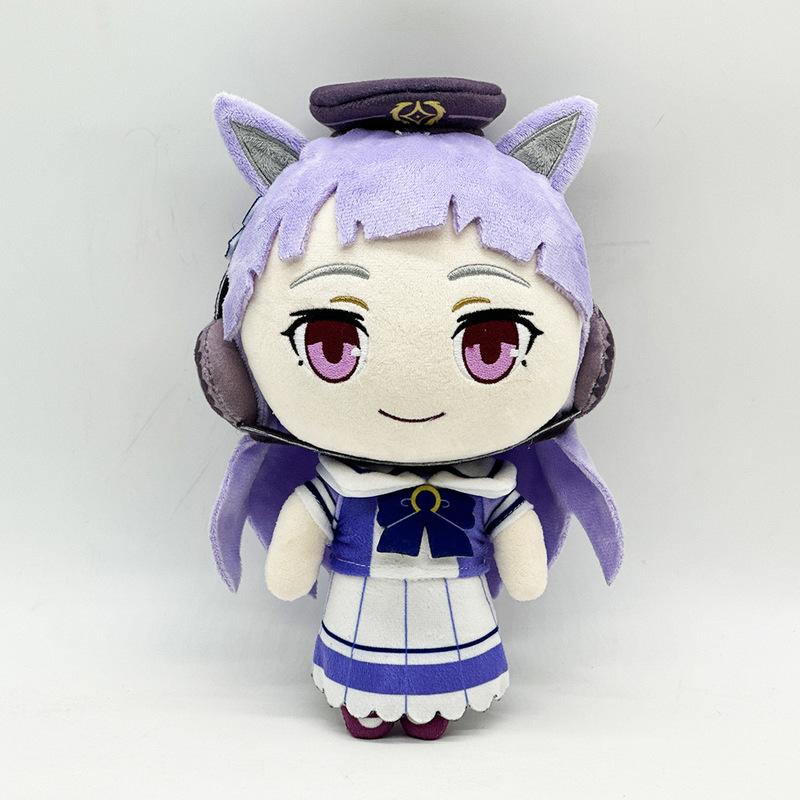IN-STOCK New Kawaii 25cm Uma-Musume Q-Version 6pcs PP Cotton Anime Girl Plush Doll Model Doll Toy Birthday Gifts