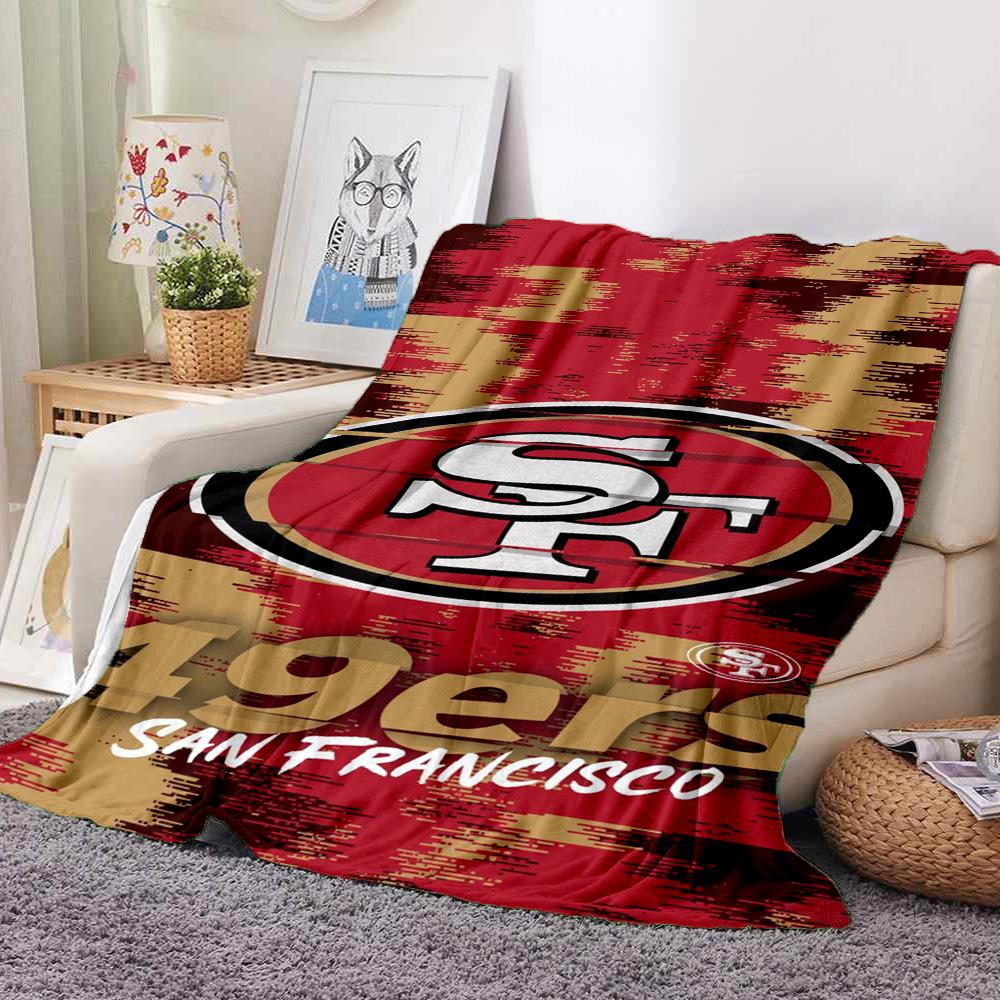 49Ers Logo Wurfdecke Flanelldecke Weich Warm Sofa Bett Camping Heimdekoration Einzigartiges Weihnachtsgeschenk C10259