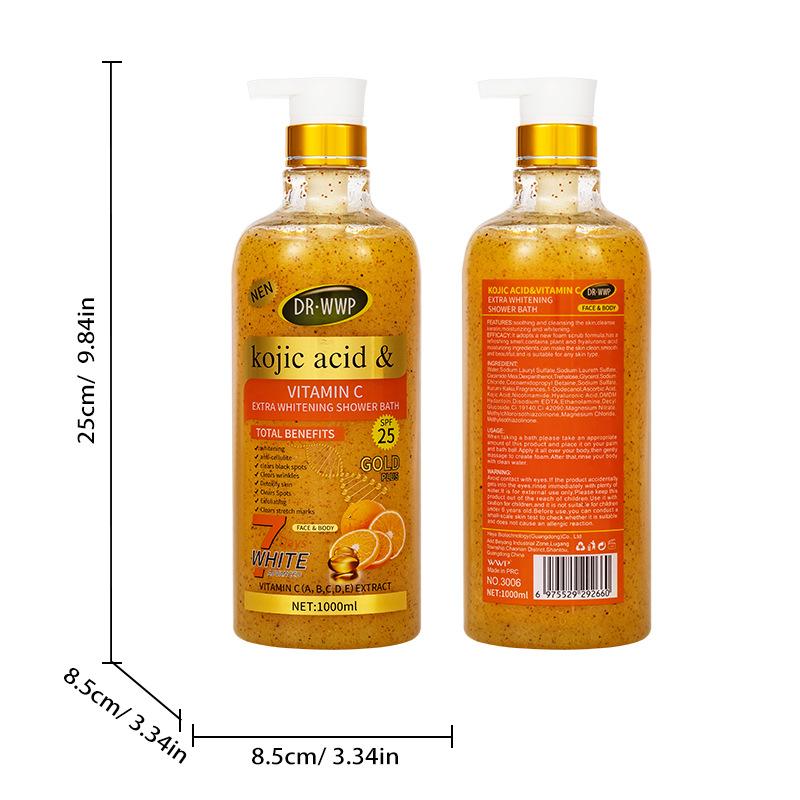 Gel Douche Exfoliant Curcuma Parfum Longue Durée Nettoyant & Exfoliant Gel Douche Pot Extra Large 1000ml