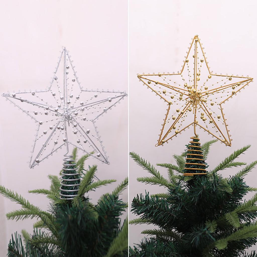 Christmas Tree Toppers Christmas Party DIY Decorations Accessories Star Shaped