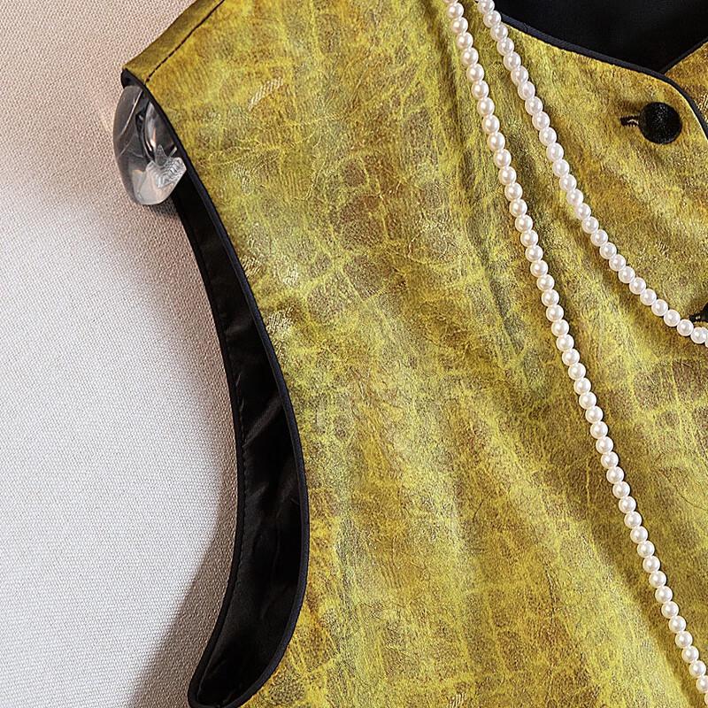 Women's Retro Round Neck Layered Vest