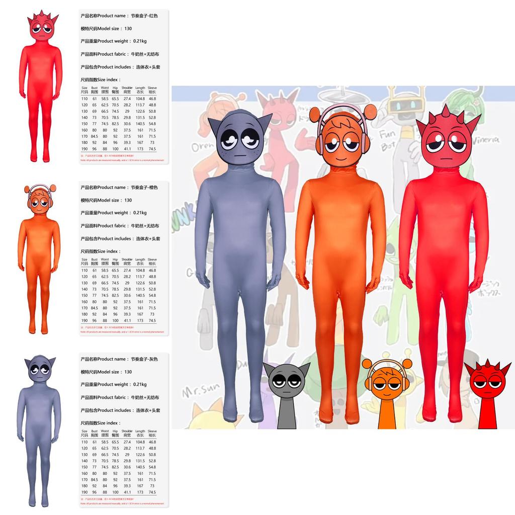 Sprunki Plush Rhythm Box Cosplay Outfit For Boys And Girls In Soft Polyester Fabric Available In Multiple Colors And Sizes For Fantastic Stage