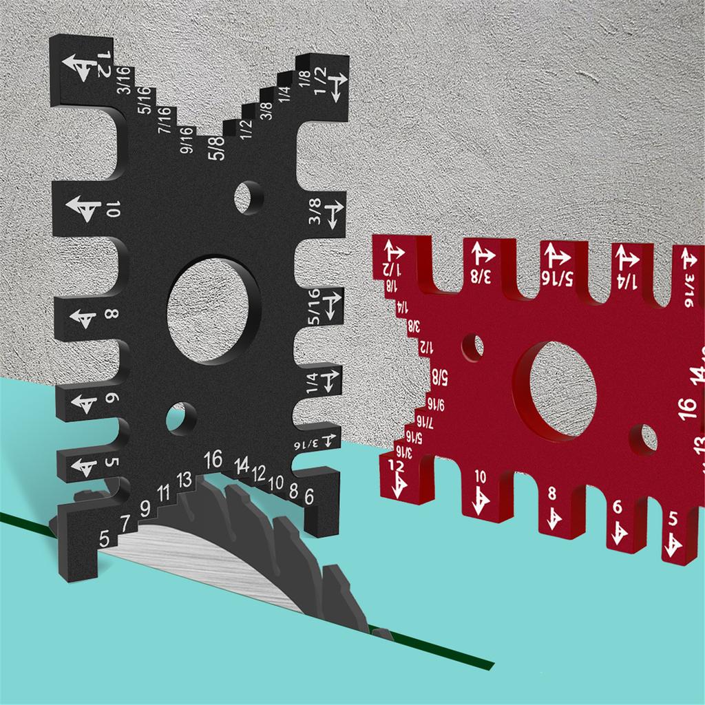 Dovetail Jig Aluminum Woodworking Tenon Caliper High Precision Height Measuring Gauge Tool Saw Table Machine Gaps Gauge