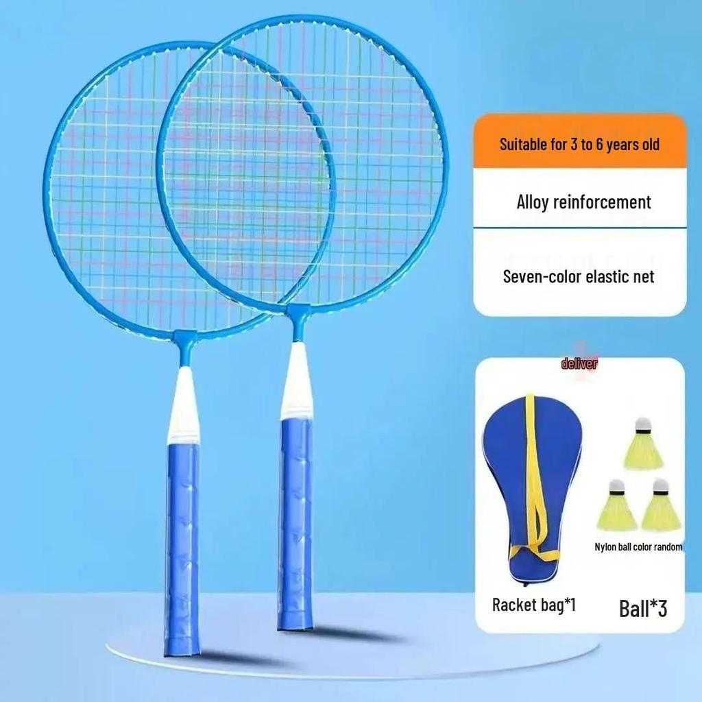 Lightweight Durable Badminton Rackets for Kids - Perfect for Beginners and Outdoor Parent-Child Fun