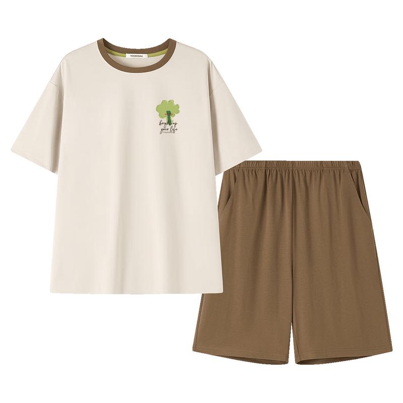 Men s 100% Cotton Antibacterial Pajama Set 3XL
