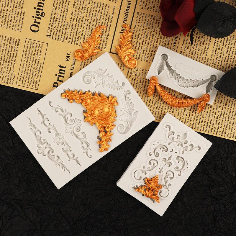 Wytłaczany zestaw silikonowych foremek do dekoracji z żywicy epoksydowej, gliny, ciasta i czekolady (fondant)