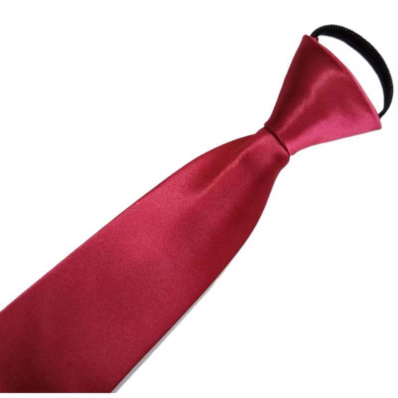 

Глянцевая Гладкая 8 см Молния Один Пулер Завязка Мужчины и Женщины Платье Повседневное Однотонное Профессиональный Воротник Студента бордовый
