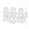 1pc Cute Cartoon Smile Face Toothbrush Holder, Wall-Mounted Suction Cup Bathroom Organizer, Non-Scented Plastic Bathroom Accessory