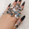 Retro Animal Ring Exaggerated Owl Spider Ring 15-piece Set
