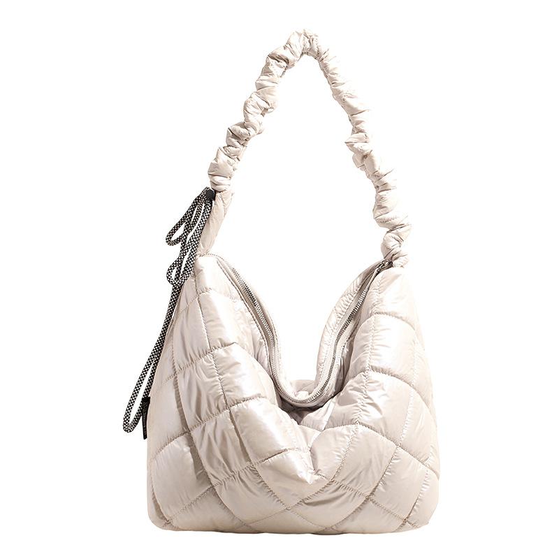 Winter New Fashion Large Capacity Casual Versatile Commuter Bag Lazy Style Cotton Bag Single Shoulder Crossbody Bag