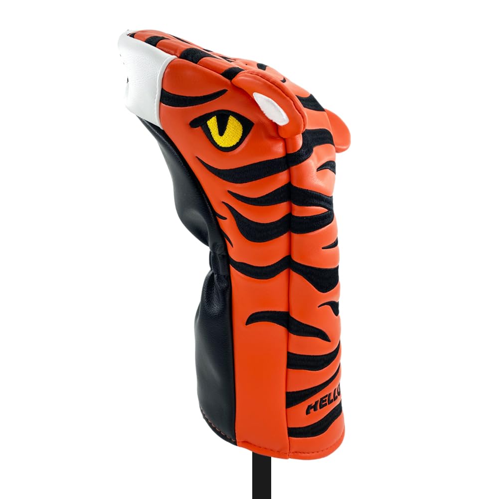 

Golf head cover for driver 440cc 460cc wood utility UT cover tiger with conversion tag (1 driver)