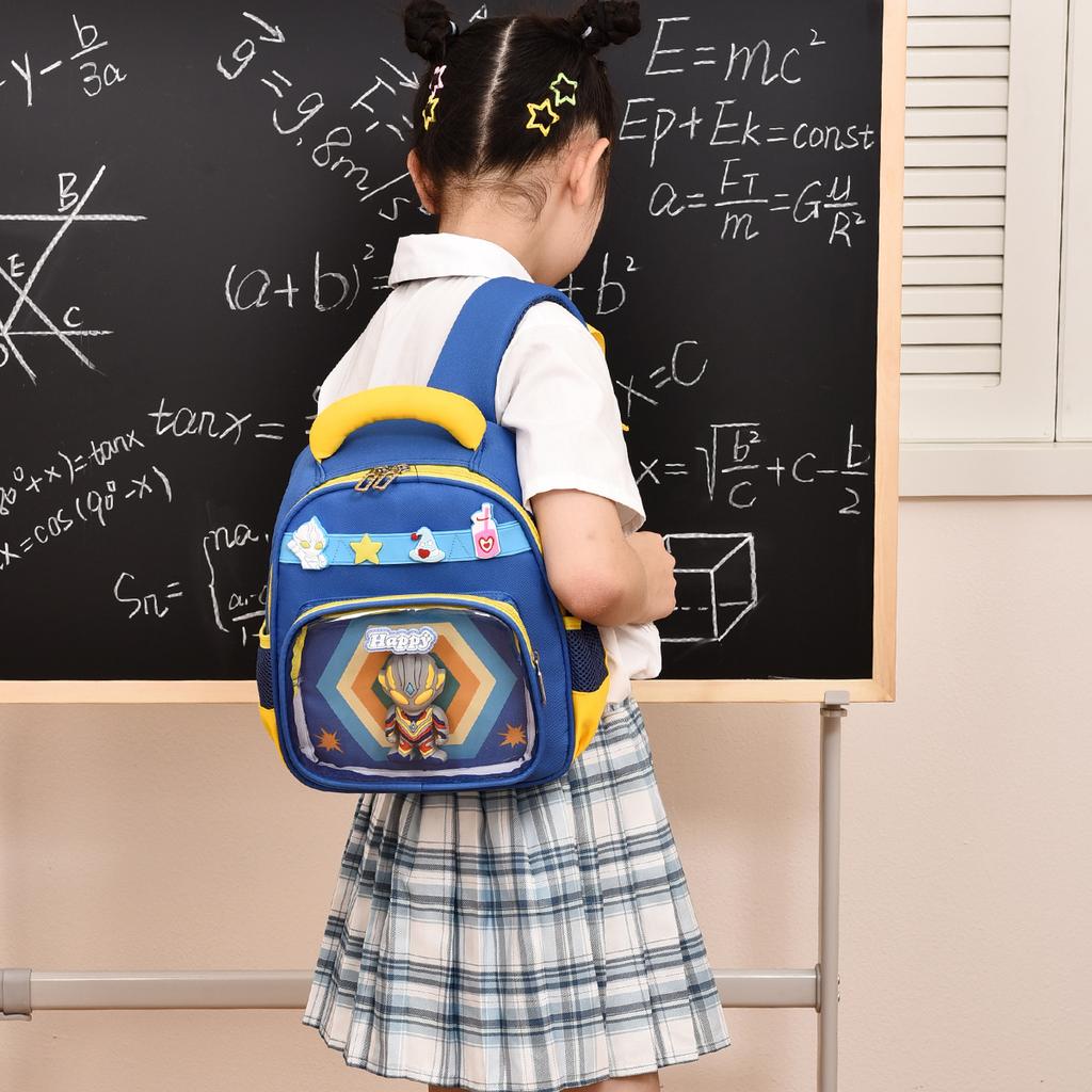 Children'S Backpack Cartoon Animation Transparent Window Boys And Girls Backpack Kindergarten Children'S Schoolbag