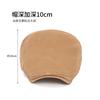 Men's Beret Forward Hat Solid Color Outdoor Visor Hat British Vintage Newsboy Hat Peaked Cap