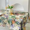 American Style Oil Painting Tablecloth Stain-resistant Home Table Cloth Dining Table Cloth Retro Waterproof Oil Proof Tablecloth