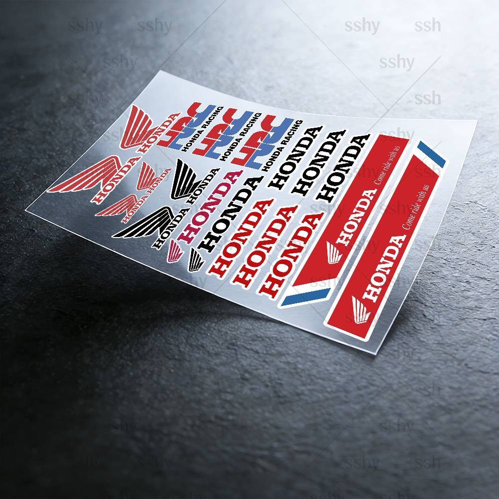 ARA1 For HONDA Reflective Motorcycle Stickers, 3M Safety Warning At Night In the Dark Scooter Helmets