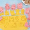 8 Pcs/Set Puppy Biscuit Mold 3D Teddy French Bulldog Husky Pattern Food-grade PP Sweet Pastry Biscuit Molds,Home Kitchen Baking Mold Tool