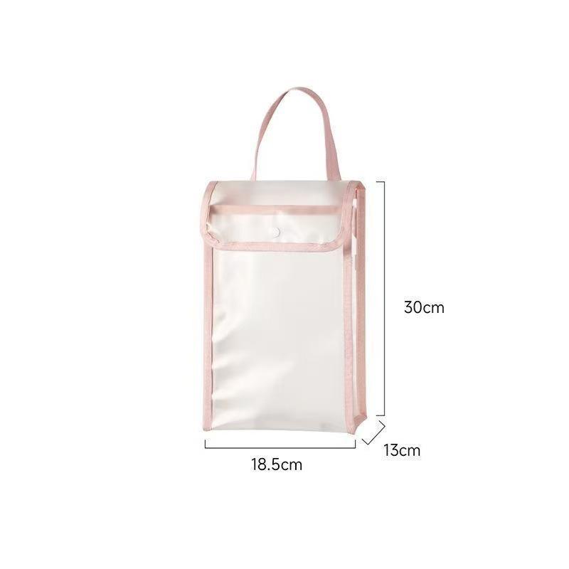 Waterproof Wall-Mounted Tissue Bag: Large Capacity, No-Drill, Kitchen & Bathroom. Waterproof PVC Tissue Bag розовый