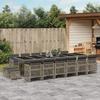 VidaXL 17 Pcs Garden Dining Set and Cushions Wicker, Outdoor Dining Set, Dining Furniture of 3210824