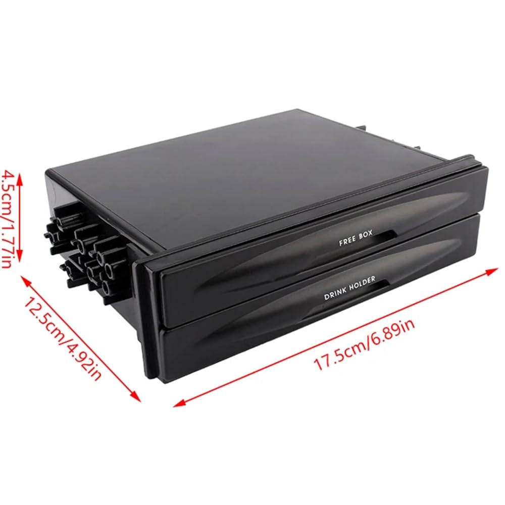 AIEK 1DIN 2 Tier Drink Holder Free Box Small Items