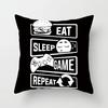 Gray White Black Letter Home Decoration Pillowcase Square  Party Sofa  Office  Cushion Cover
