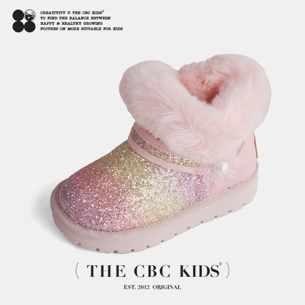 

XSHX [Тур по снежному парку] Девичьи зимние сапоги 2025 Зимние новые утепленные праздничные сапоги принцессы 26