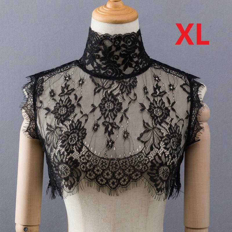 Elegant Black Fake Collar Lace Elegant Women Fake Half Shirt Detachable White False Collars Woman Neckwear Clothing Accessories