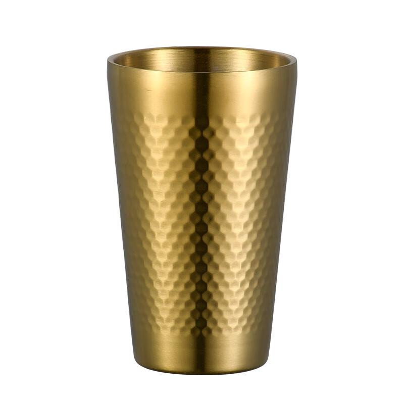 Jimeijiduo 304 Stainless Steel Honeycomb Double-Layer Hammered Cup