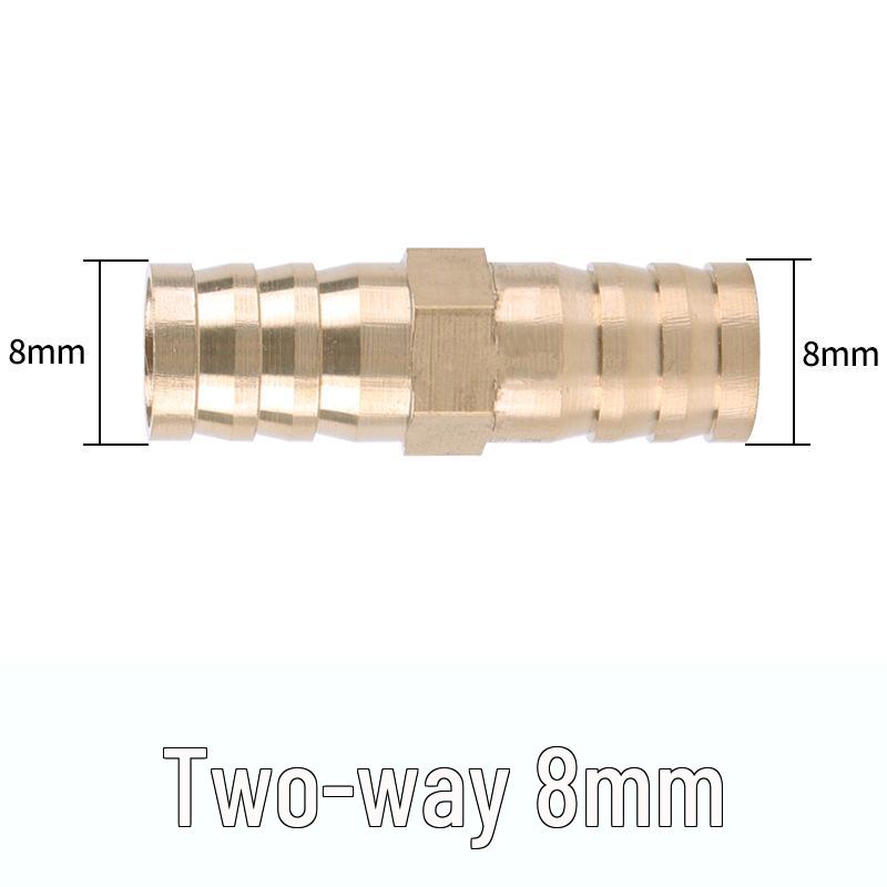 Brass Green Head Pagoda Straight-Through 2-Way or 4-Way Tee Fitting, Compatible with 6-16mm Tubing