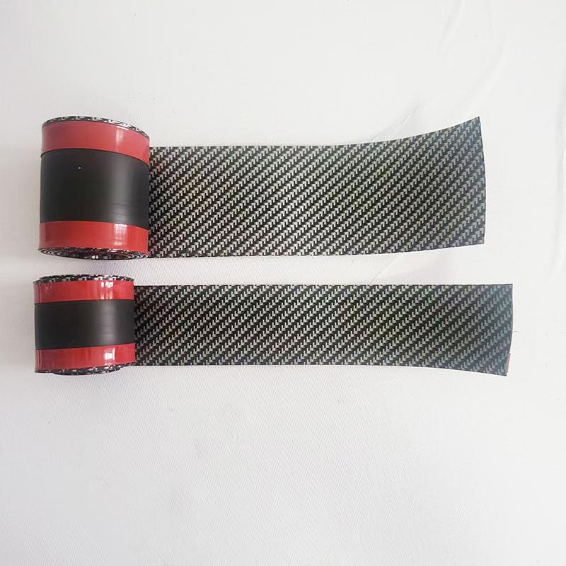 Carbon Fiber Rubber Strip Car Stickers Anti Scratch Door Sill Protector Car Threshold Protection Bumper Film Sticker Car Sticker