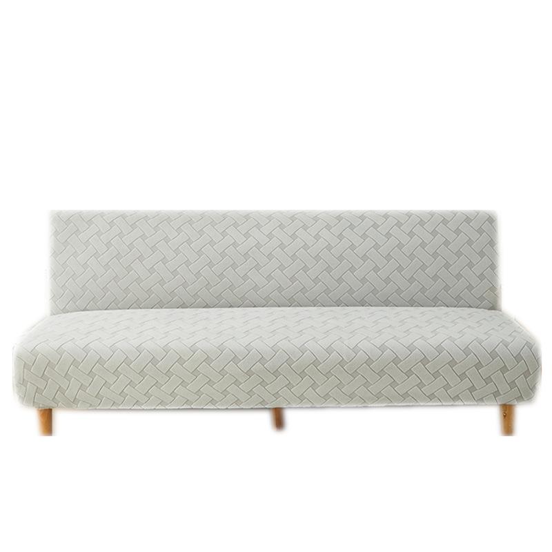 Solid Color 3D Jacquard Foldable Bean Bag Sofa Bed Cover, Non-Slip, Stain-Resistant, Armless Design