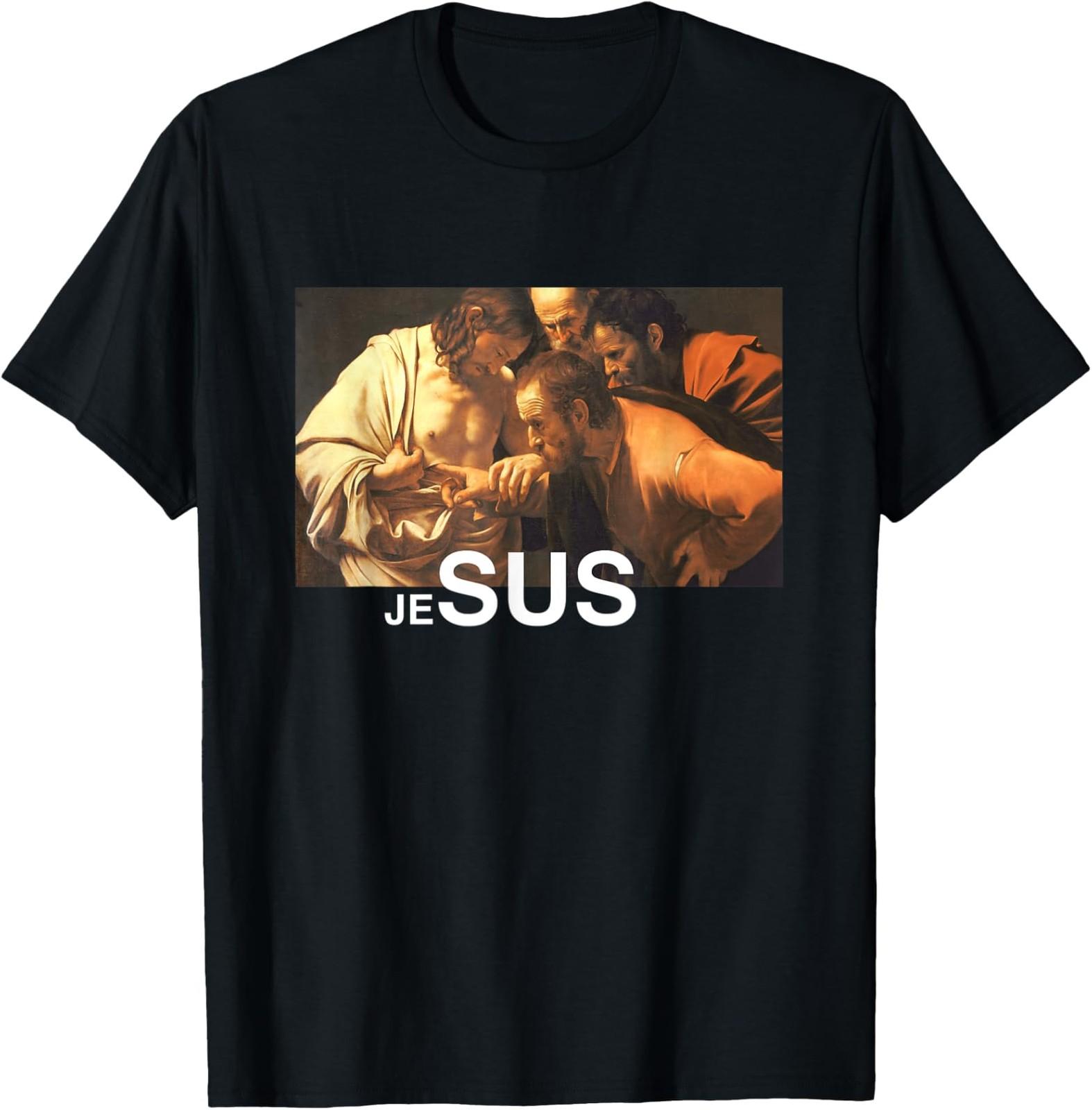 NEW LIMITED Sus Jesus meme funny trendy sarcastic joke ironic graphic T-Shirt S