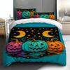 Halloween Soft Material Comfortable Breathable Pumpkin Pattern Duvet Cover 3d Printed Bedding Set Suitable For All Seasons