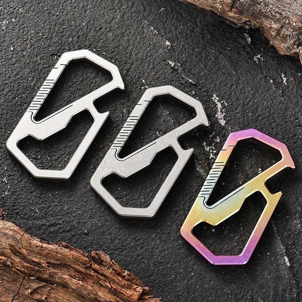 Multitool Titaniums Keychain with Bottle Opener Quickly Release Key Carabiner Clip Portable Key Holder Outdoor Tool