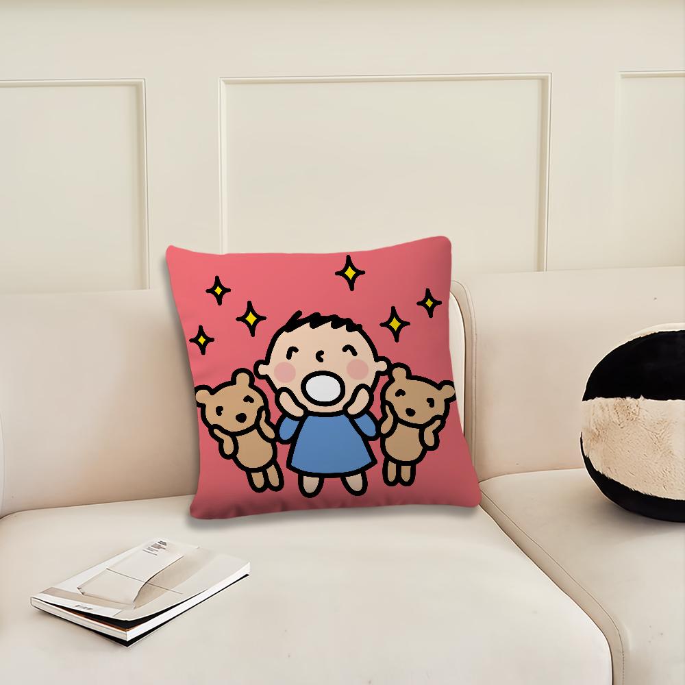 Kawaii M-MINNA NO T-TABO cushion cover Cushion Room Bedroom Headboard Sofa Living Backrest Nap Time Pillow Case