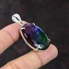 Facetterad ammolithänge av högsta kvalitet ädelstenshänge Unik design smycken 925 sterling silver hänge Handgjorda läckra hänge present till honom