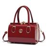 2026 New Glossy Patent Leather Handbag With A Light Luxury Temperament And A Gold Handbag With A Hand-held Mouth