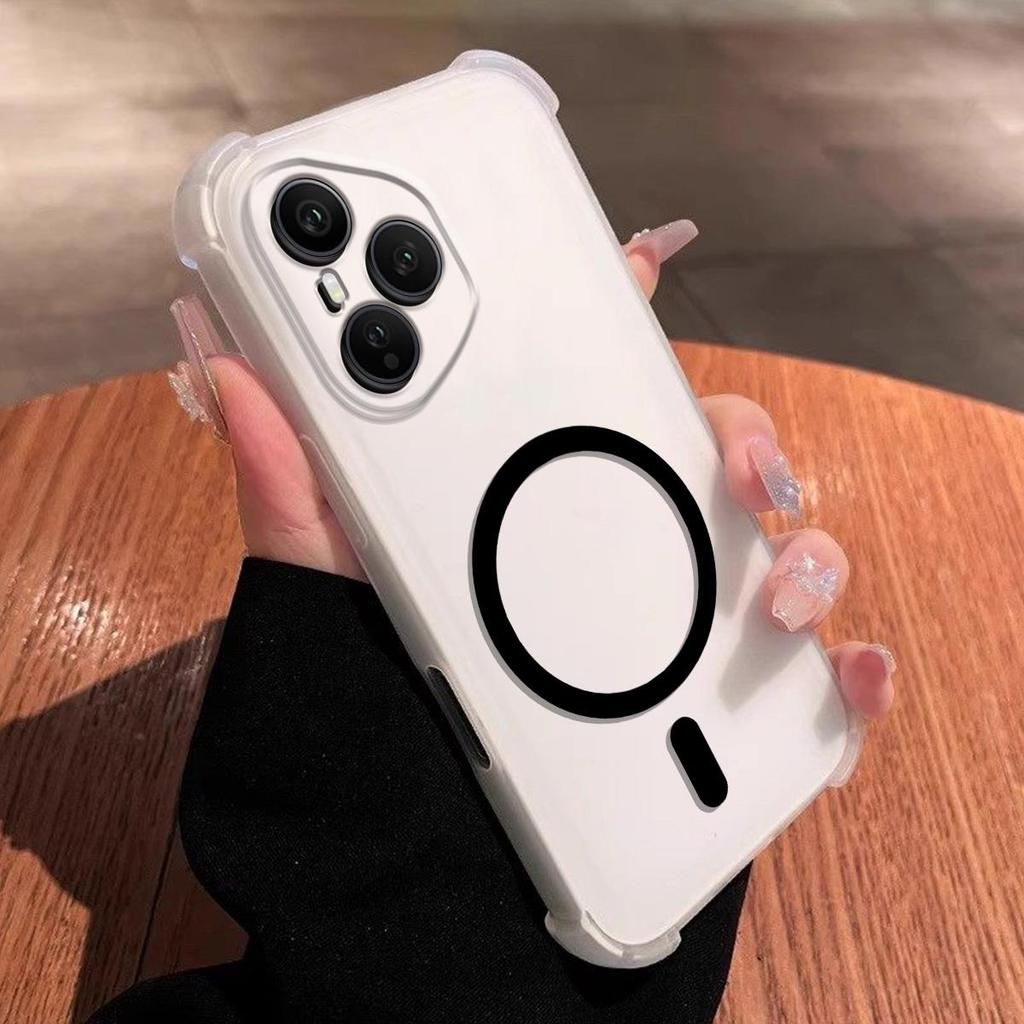 Case for HONOR 400 Pro Cute Airbag Corner Pastel Matte Magnetic Casing Semi Shockproof Phone Cover