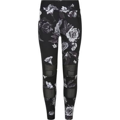 Urban Classics Girls Tech Mesh Flower All-Over Print Leggings