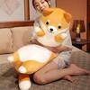 Kawaii Long Shiba Inu Pillow Dog Plush Toy Stuffed Doll Soft Sleep Pillow Cute Nap Pillow Home Decor Birthday Gift for Girls