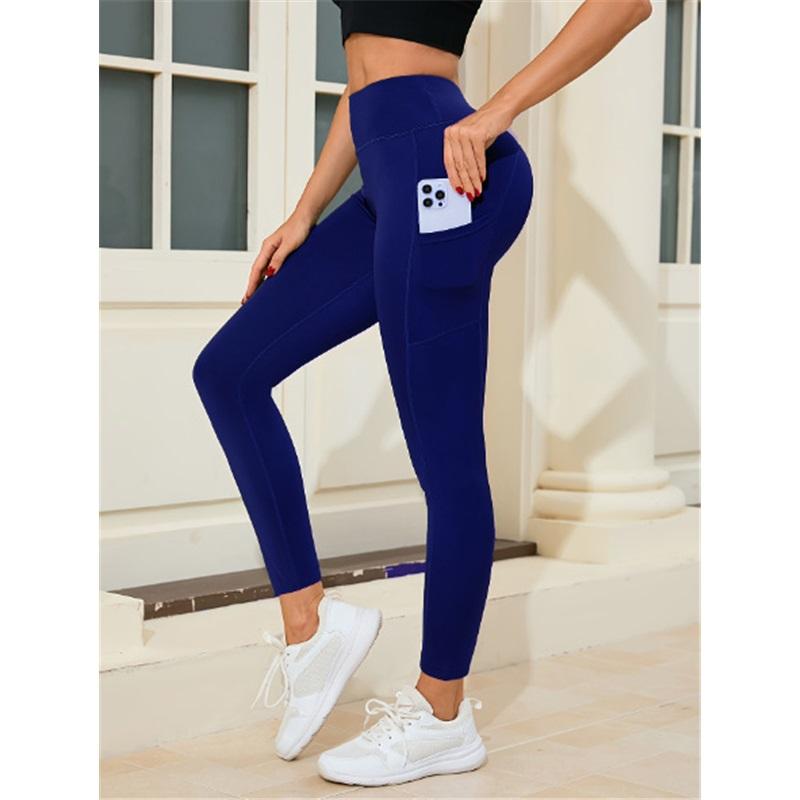Yoga Pants High Waist Solid Color Slimming Leggings Running Fitness Outdoor Sports Pants For Women
