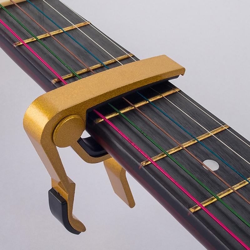 Portable 6-String Guitar Tunings Clamp Light Weight Quick Release Capo for Guitars, Ukulele, Bass, Mandolin, Banjo