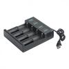 Smart USB Charger for 21700 14500 18500 26650 Lithium Batteries with 124 Slots