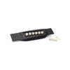 Martin Inlaid Bridge Endpins White with Black Inlay Classic Look and Secure Fit 7 Bridge Pins 1 Endpin for Acoustic Guitar & – +
