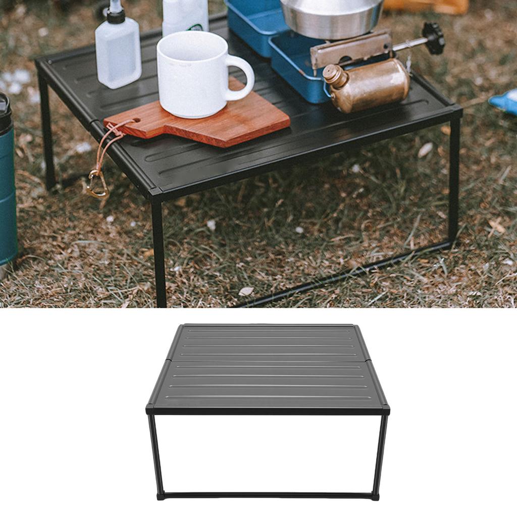 Camping Folding Table Outdoor Hiking Detachable Foldable Small Beach Table Multi Functional for BBQ Patio Travel L