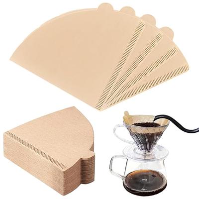 100 STÜCK Kaffeefilterpapier V-Form Holzschliff Tropfpapier Kegel Kaffeefilterbeutel Espresso Tee Aufgusszubehör